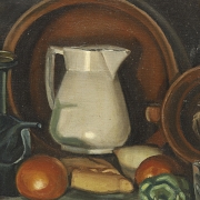 20th century Spanish School ‘Still life with crockery and fruit’, 1946 - 1