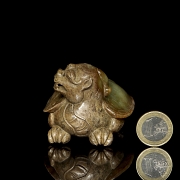 Yellow jade figure of a ‘dragon turtle’, Warring States period