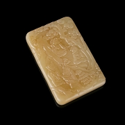 Placa de jade amarillo 