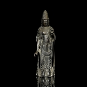 Escultura “Guanyin” en metal patinado, s.XX
