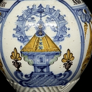 Ceramic jug from Talavera de la Reina, Modesta Diaz, 1865