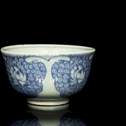 Cuenco de porcelana azul y blanco