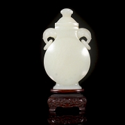 Jarrón de jade blanco de Hetian