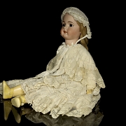 Gran muñeca de cabeza de porcelana, Alemania, s. XX