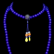 Collar de cuentas de ágata azul, dinastía Yuan