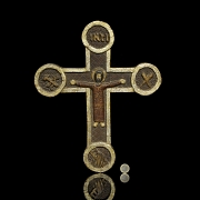 Carved wooden cross depicting Christ crucified, 20th century - 6