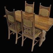 Conjunto de comedor estilo Shapland & Petter, s.XX
