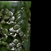 Portapinceles de jade verde espinaca