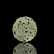 Carved jade medallion ‘Characters’, 20th century