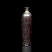 Jarrón soliflor de madera, dinastía Qing