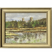 20th century Central European school ‘Landscape with castle’ - 5