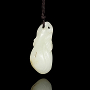 Colgante de jade blanco “Berenjena”, s.XX