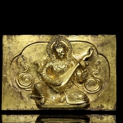 Placa de cobre dorado 