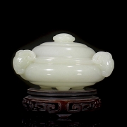 Incensario de jade blanco Hetian