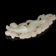 Carved jade plaque ‘Guanyin among clouds’, Qing dynasty