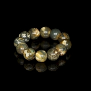 Antigua pulsera de doce cuentas de ágata tallada