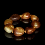 Bracelet with eight jade beads, 20th century