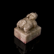 Carved jade seal ‘Mythical Beast’, Ming dynasty
