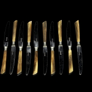 Juego de cuchillos con empuñadura de asta, s.XX