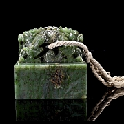 Gran sello de jade espinaca 