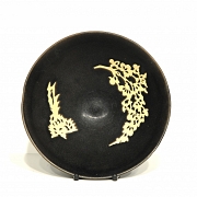 Cuenco de gres con vidriado negro