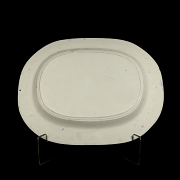 柳树纹“野玫瑰”托盘，斯塔福德郡，19世纪