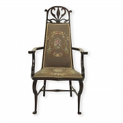 Art Nouveau carved wood armchair, 20th century - 1