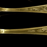 23-24k gold-plated ‘Solingen’ cutlery, 20th century