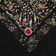 Mantón de manila negro