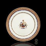 Plato de porcelana para exportación 