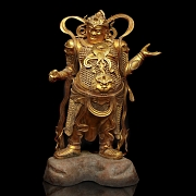 Magnificent bronze figure of ‘Guăng Mù Tiān wáng, Heavenly King’, Ming dynasty