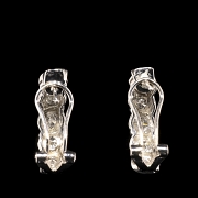 Pendientes en oro blanco de 18K y diamantes