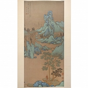Chinese painting “Mountains after the Rain,” signed Jujie