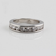 Anillo en plata de ley, 925m/m, con circonitas - 2