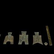 Collection of six Chinese coins “hoe and sword” - 9