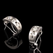 Pendientes de oro blanco 18K con diamantes