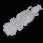Figura de jade blanco de Hetian 