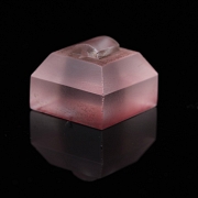 Sello de cuarzo tallado, dinastía Qing