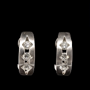 Pendientes de oro blanco 18k con diamantes