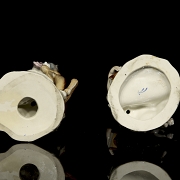 Pair of porcelain figures, ‘Asia and Europe’, 19th century