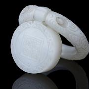 Colgante móvil de jade blanco