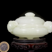 Incensario de jade blanco Hetian