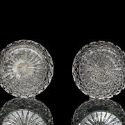 Pair of cut-glass ship-shaped bottles, 20th century - 3