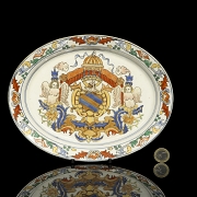 Bandeja heráldica de Ataíde para exportación, s.XIX-XX