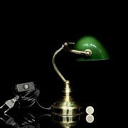 Lámpara de sobremesa estilo Emeralite, s.XX