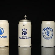 Tres jarras de cerámica esmaltada alemana, s.XX