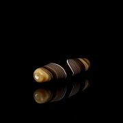 Cuenta Dizi de ágata natural tallada, dinastía Liao