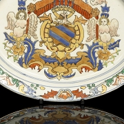 Bandeja heráldica de Ataíde para exportación, s.XIX-XX