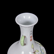 Fencai glazed porcelain vase ‘Orchids’, Republic of China - 5