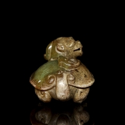 Yellow jade figure of a ‘dragon turtle’, Warring States period